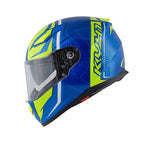 KAPPA KV41 Dallas Scraps Motocicleta Cara Completa Casco Azul Amarillo - CASCO