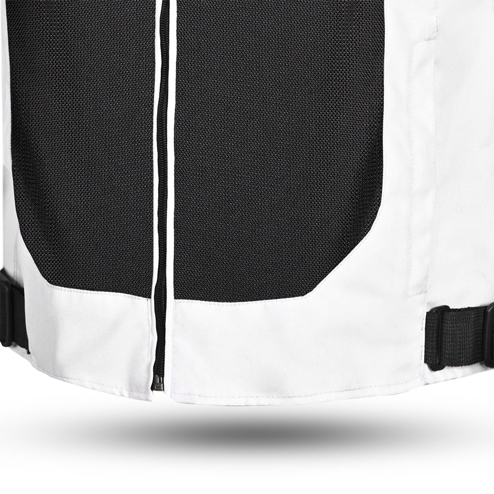 R-TECH SPIRAL MESH CHAQUETA DE MOTO DE HOMBRE TEXTIL NEGRO BLANCO VERDE