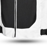 R-TECH SPIRAL MESH CHAQUETA DE MOTO DE HOMBRE TEXTIL NEGRO BLANCO VERDE