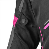 R-TECH Chaqueta Textil Knight Rider (Long) Negro/Fuschia) - SECURTEX MOTOR S.L (t/a MaximoMoto)