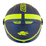 KAPPA KV40 Hawaii Scooter Cara Abierta Casco Azul Mate Amarillo - CASCO