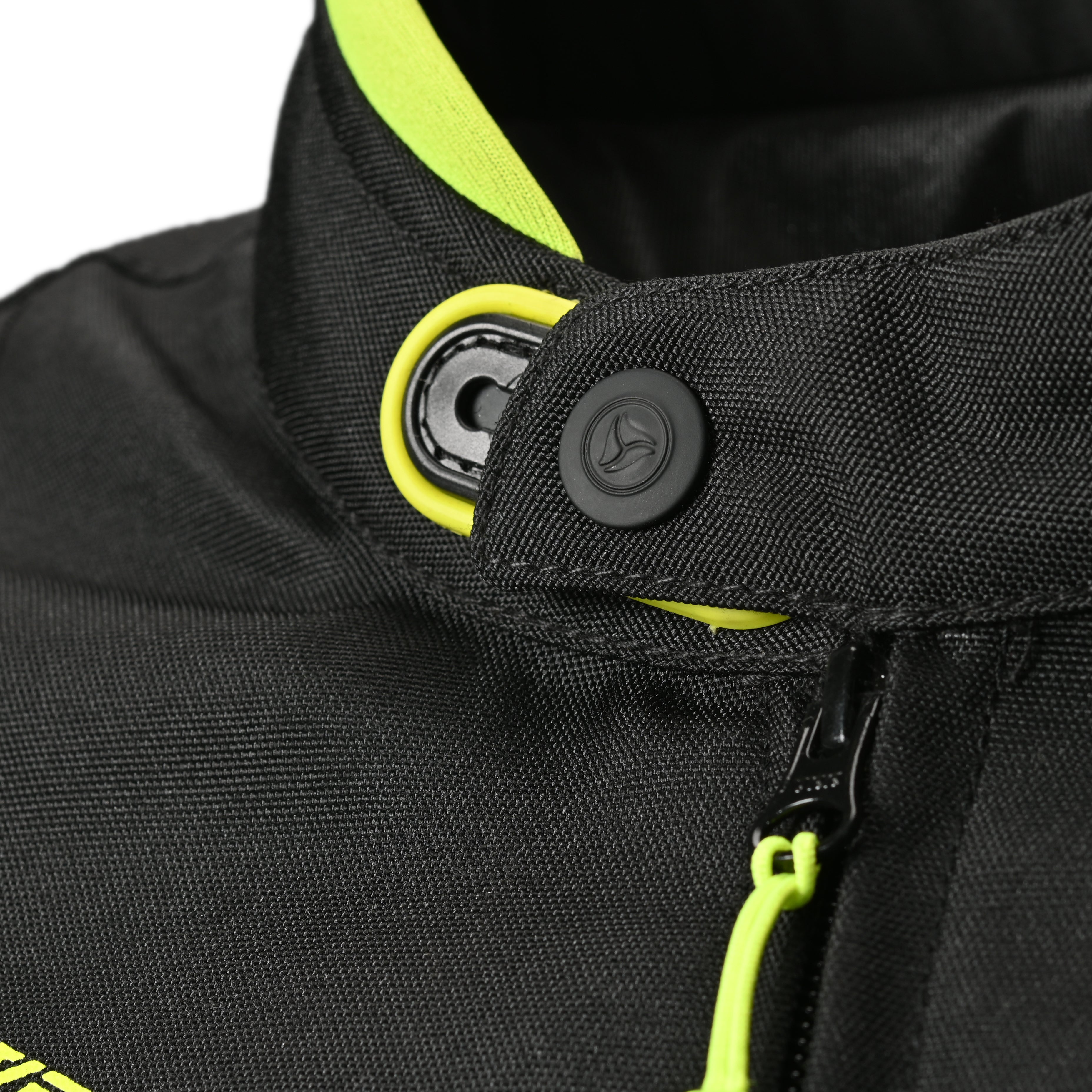 R-TECH Chaqueta Textil Knight Rider (Short) Negro/Antracita/Amarillo - CHAQUETA