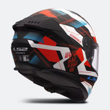LS2 FF808 STREAM II MIKA CASCO DE MOTO BLANCO AZUL ROJO