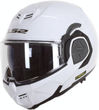 LS2 FF906 ADVANT SOLID CASCO MODULAR DE MOTOCICLETA BLANCO