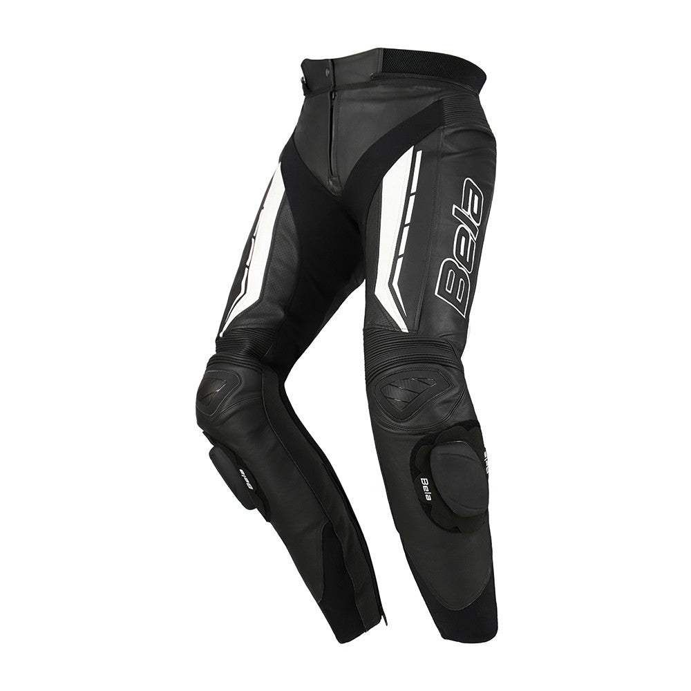 BELA - Pantalón Piel Rocket Man Pant Negro/Blanco - SECURTEX MOTOR S.L (t/a MaximoMoto)