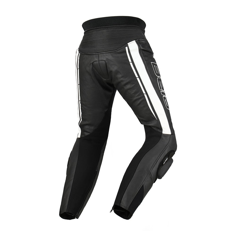 BELA - Pantalón Piel Rocket Lady Pant Negro/Blanco - SECURTEX MOTOR S.L (t/a MaximoMoto)