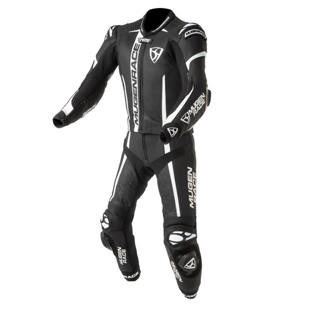 MUGENRACE MNR-1911 Traje Cuero Mucho Negro Blanco
