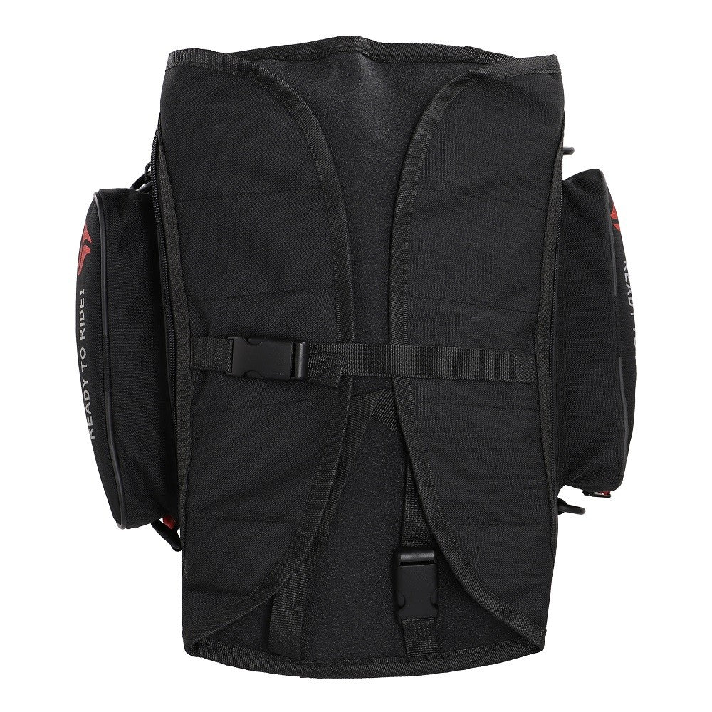 R-TECH - Mochila Piel/Textil Trip - M / Negro