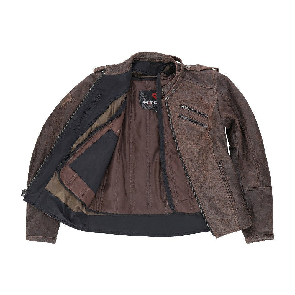 R-TECH - Chaqueta Piel Bold Lady Marrón - SECURTEX MOTOR S.L (t/a MaximoMoto)