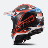 LS2 MX700 SUBVERTER STOMP CASCO DE MOTO BLANCO AZUL ROJO