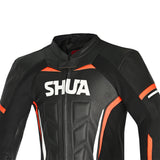 SHUA INFINITY 2PC MONO DE MOTO HOMBRE NEGRO NARANJA
