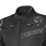 R-TECH Chaqueta Textil Knight Rider (Short) Negro/Antracita - CHAQUETA