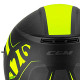 CGM 126G IPER CITY Casco Jet De Moto Negro Amarillo Flouro