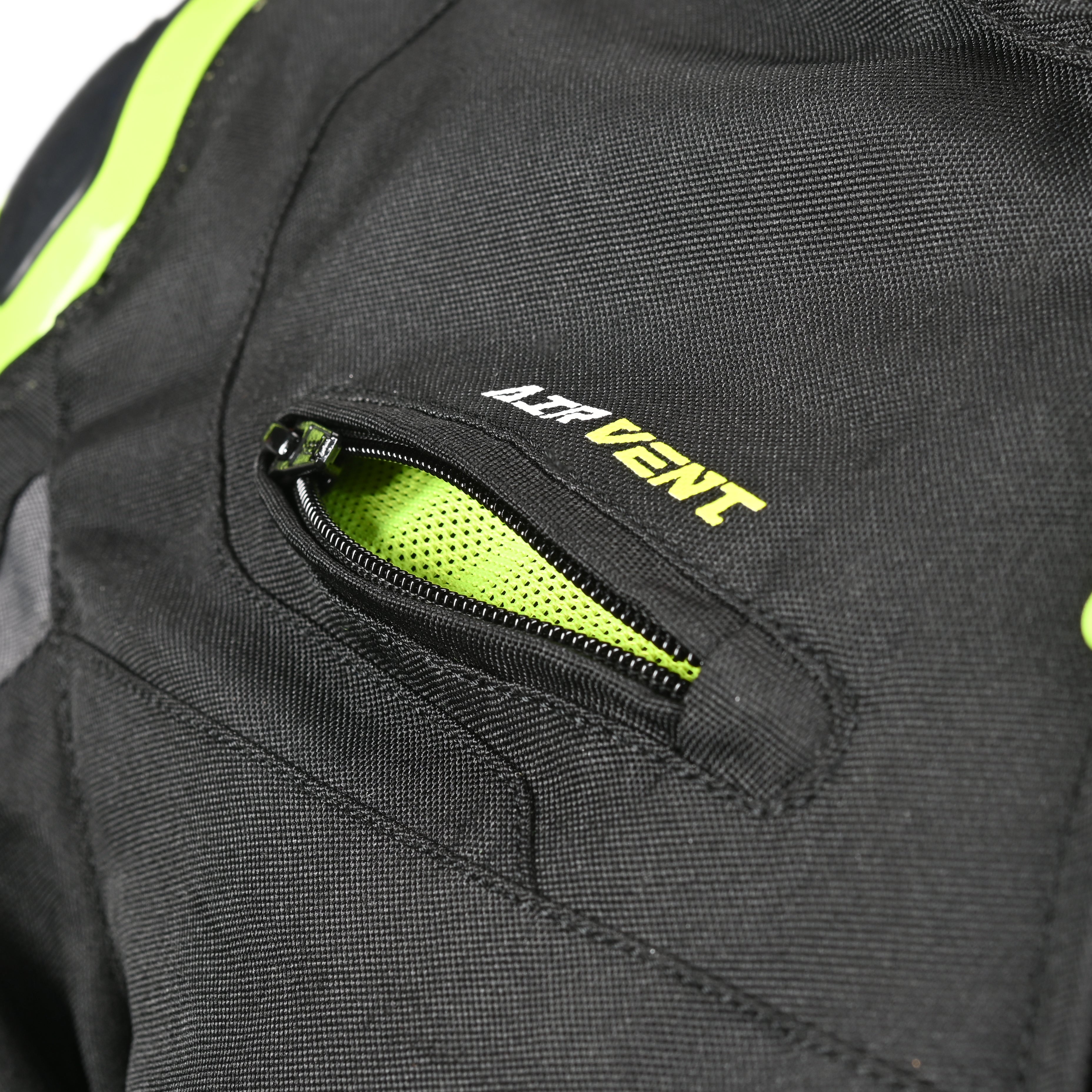 R-TECH Chaqueta Textil Knight Rider (Short) Negro/Antracita/Amarillo - CHAQUETA