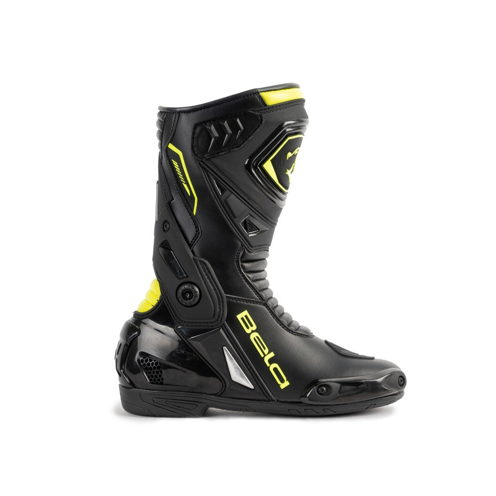 BELA - Botas Piel Thunder Racing Negro/Amarillo Fluor - SECURTEX MOTOR S.L (t/a MaximoMoto)