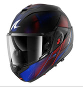 SHARK OXO SPEED-TECH Mat NEGRO Azul Rojo Casco De Moto