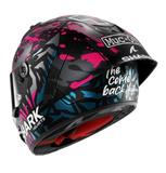 SHARK AERON-GP FIM RACING #2 REPLICA Rojo NEGRO AZUL VIOLETA Casco De Moto