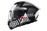 MT Atom 2 Strange B2 con parte delantera abatible brillante Casco de motocicleta