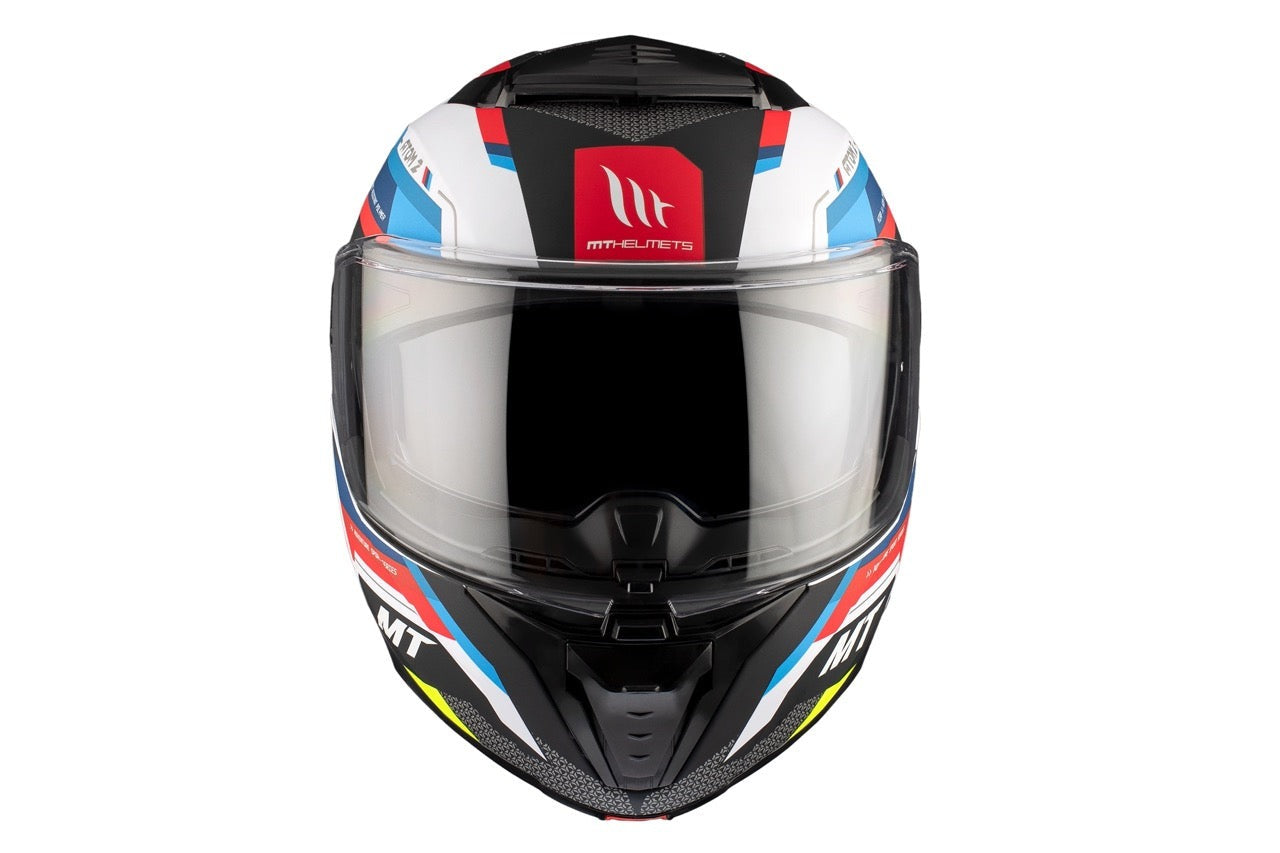 MT Atom 2 Sv Bast A0 Gloss Pearl Casco de motocicleta abatible - CASCO