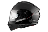 MT Genesis SV Solid A1 abatible, negro brillante Casco de motocicleta
