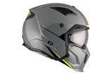 MT Streetfighter S SV Solid A22 gris brillante Casco de moto modular - CASCO