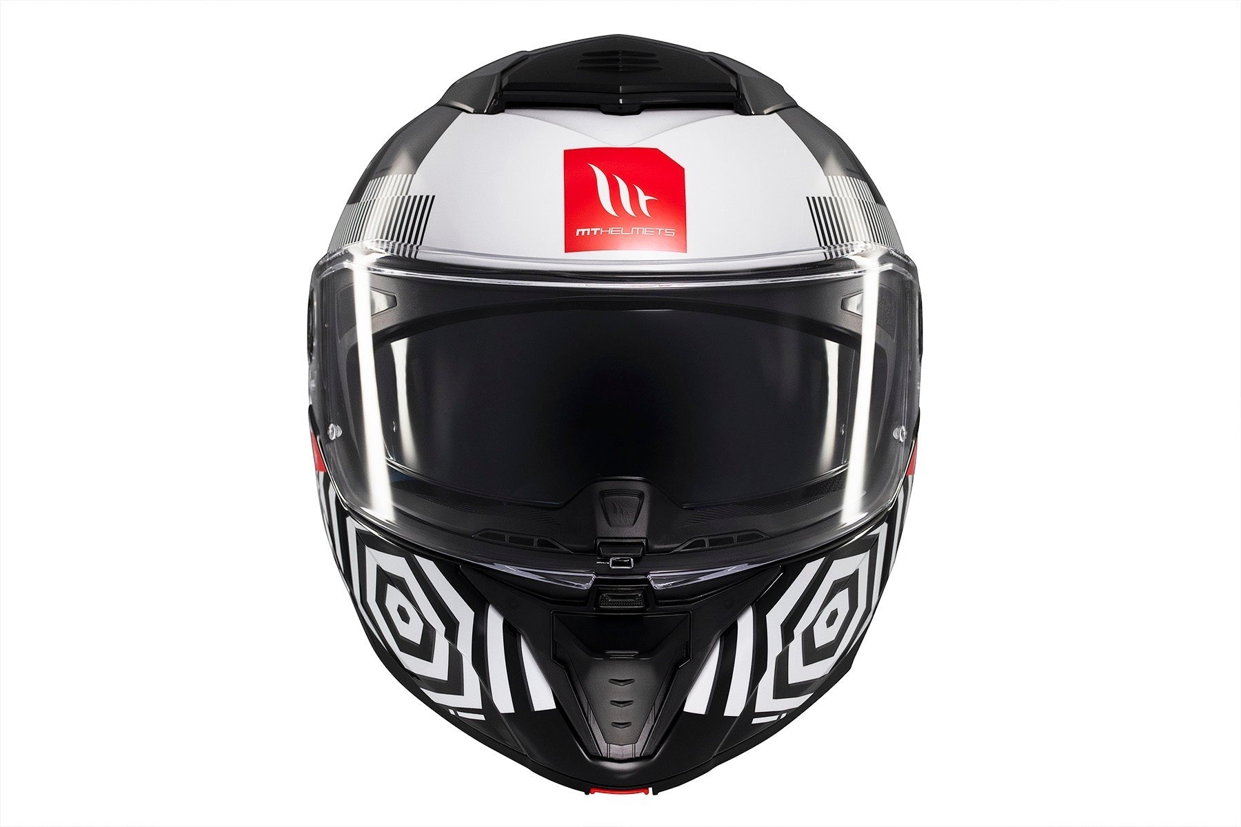 MT Atom 2 Strange B2 con parte delantera abatible brillante Casco de motocicleta