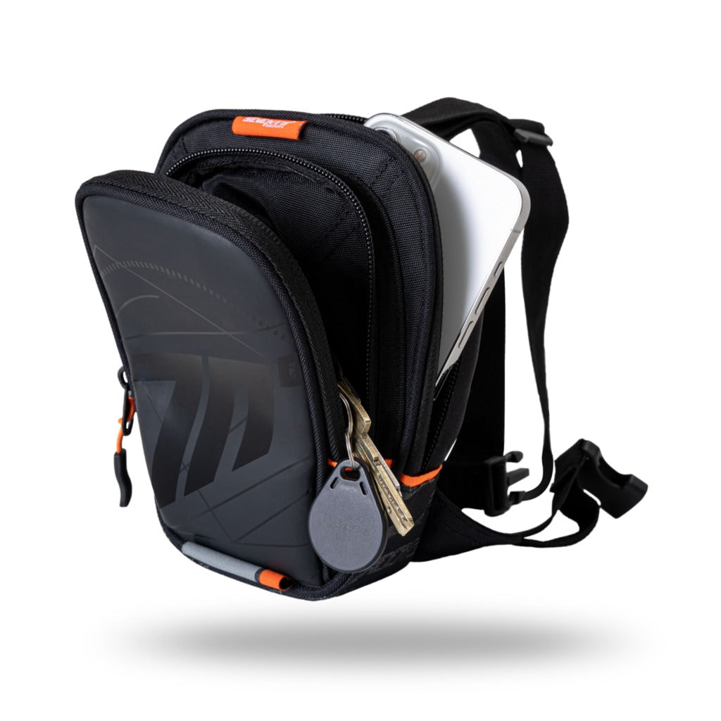 SEVENTY SD-TL1 negro Mochila para pierna para motociclista de aventura - Accesorios