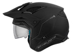 MT District Sv Solid A1 negro mate Casco de moto carretera todoterreno - CASCO