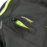 R-TECH Chaqueta Textil Knight Rider (Short) Negro/Antracita/Amarillo - CHAQUETA