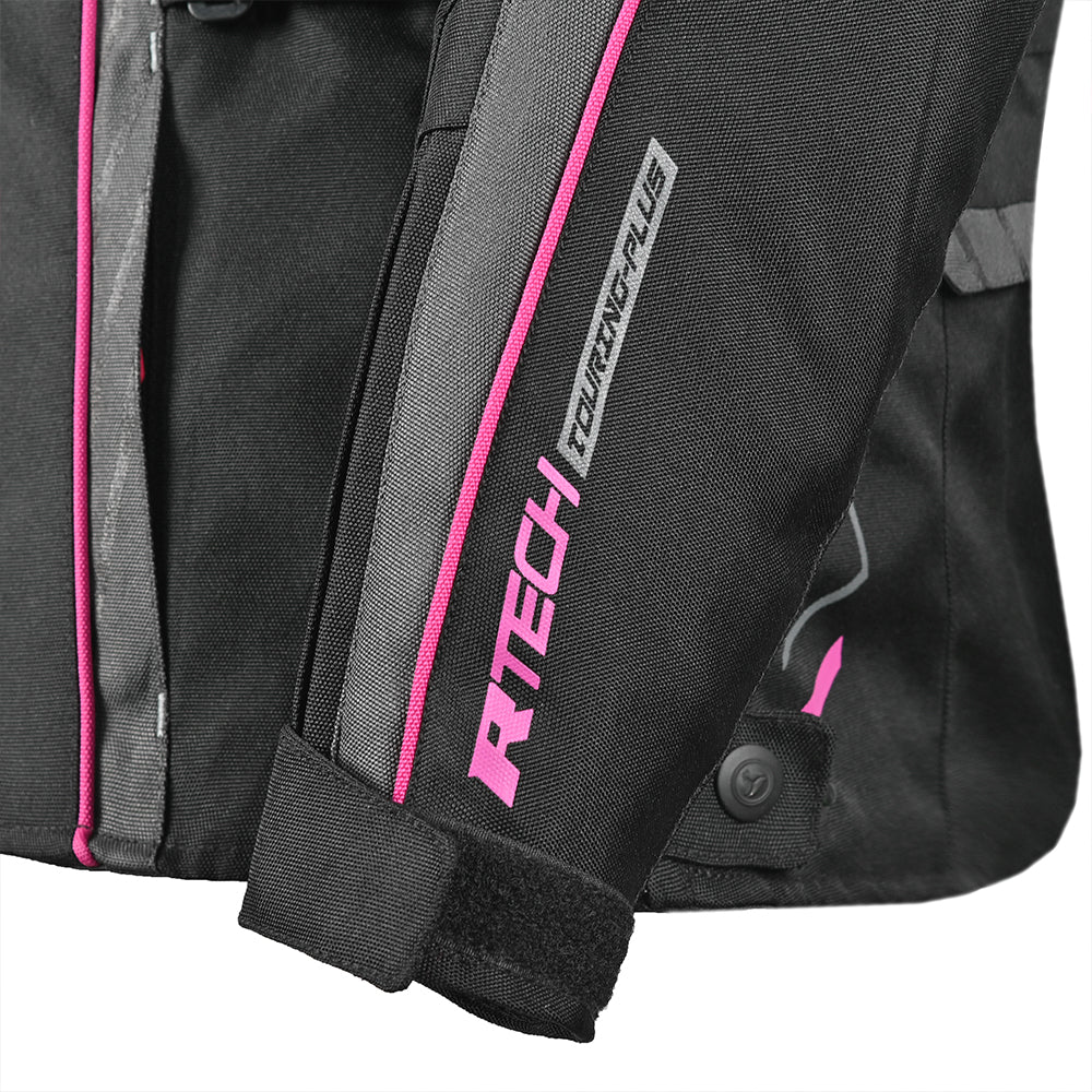 R-TECH Chaqueta Textil Knight Rider (Long) Negro/Fuschia) - SECURTEX MOTOR S.L (t/a MaximoMoto)