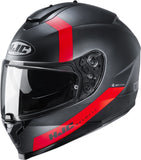 HJC C70 EURA MC1SF Casco de moto integral con doble visera negro rojo mate