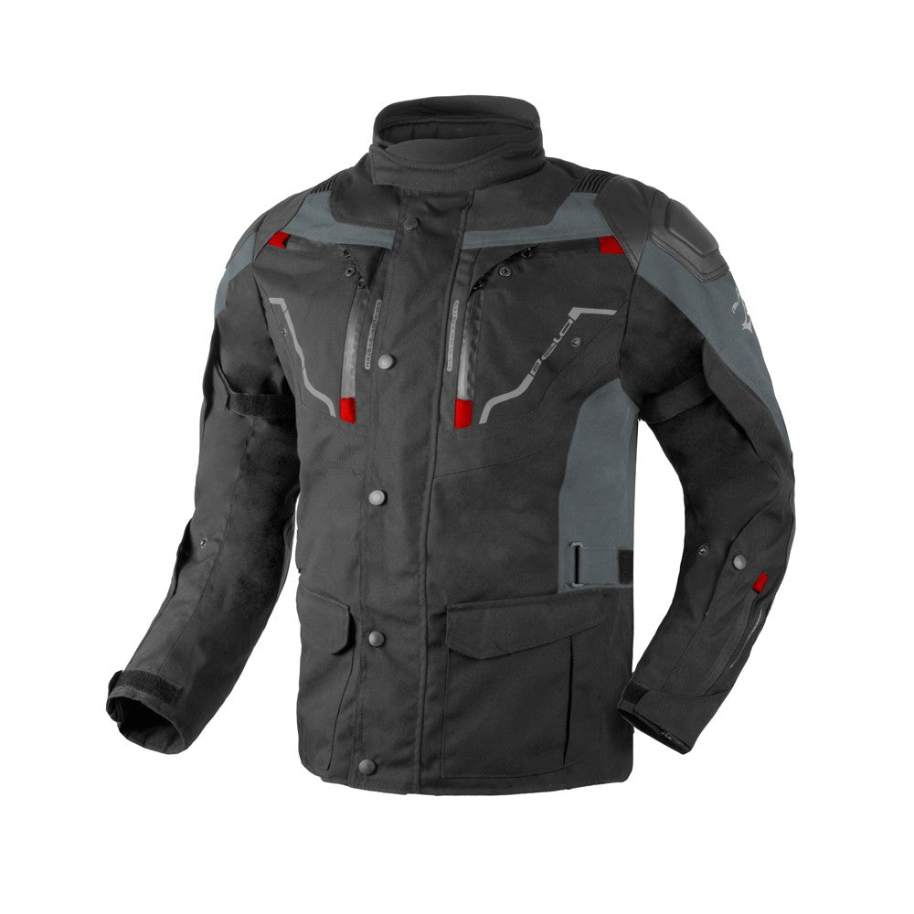 BELA - Chaqueta Textil Nordic 4 Negro/Gris/Rojo - SECURTEX MOTOR S.L (t/a MaximoMoto)