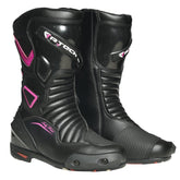 R-TECH - Botas Piel Pilot Lady Negro/Rosa Fluor - SECURTEX MOTOR S.L (t/a MaximoMoto)