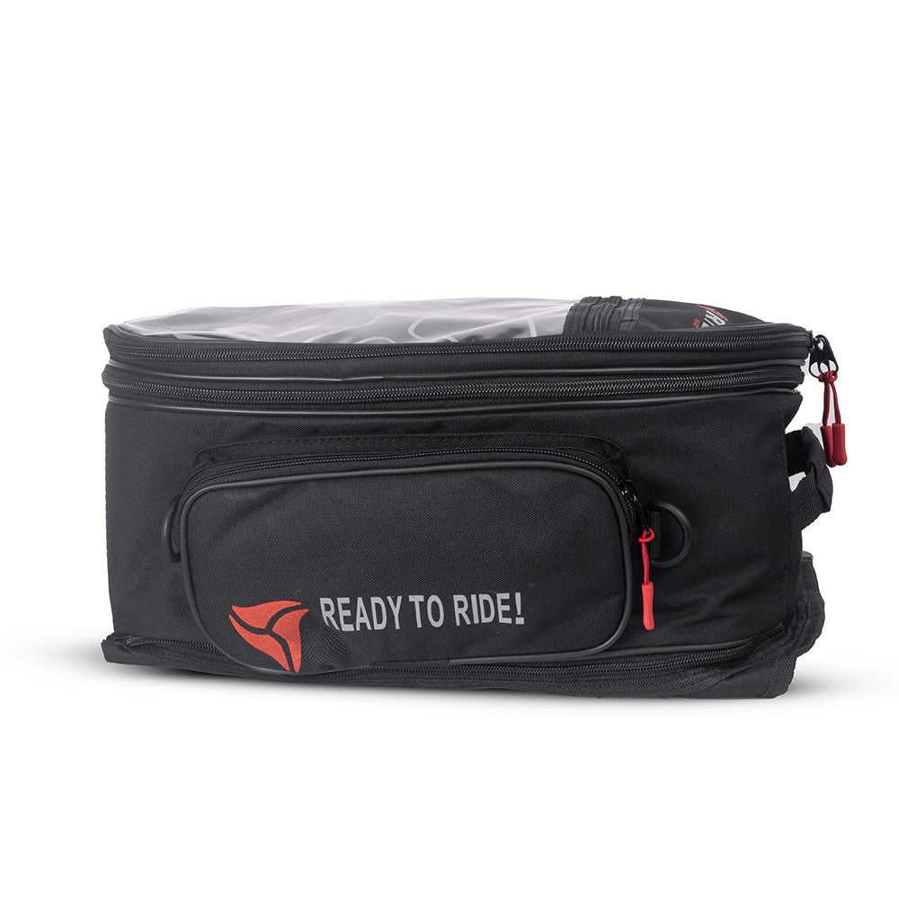 R-TECH - Mochila Piel/Textil Trip - M / Negro
