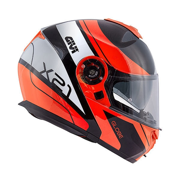 Casco de moto de equitación deportiva Givi ModularX.21 rojo negro