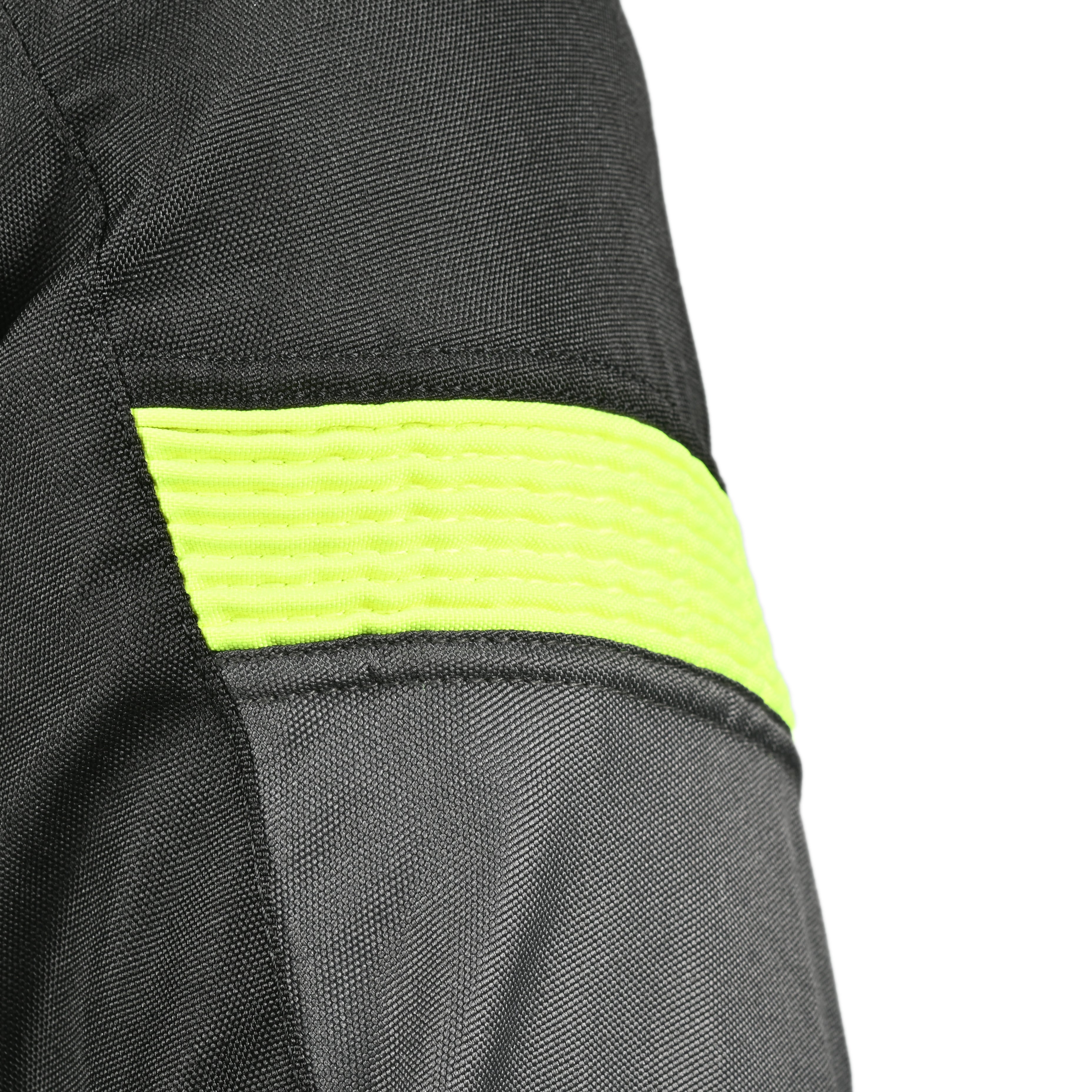 R-TECH Chaqueta Textil Knight Rider (Short) Negro/Antracita/Amarillo - CHAQUETA