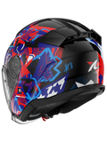 SHARK SKWAL JET PRANZ URBANO TURISMO CASCO NEGRO AZUL ROJO