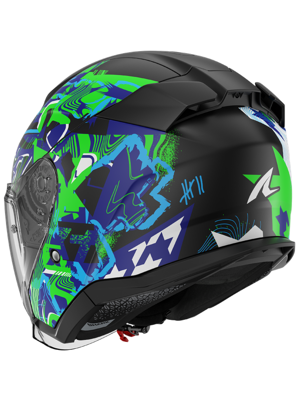 Shark SKWAL PRANZ CONDUCCIÓN URBANA CASCO NEGRO VERDE AZUL