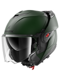 SHARK OXO BLANK MOTOCICLETA ABATIBLE CASCO VERDE OSCURO