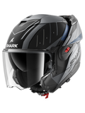 SHARK OXO RYDGER ABATIBLE MODULAR CASCO AZUL ANTRACITA MAT NEGRO