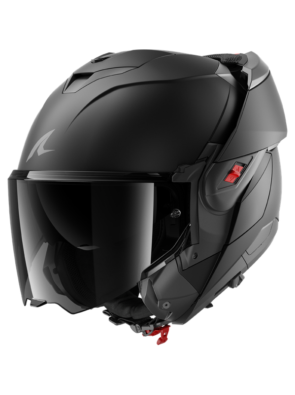 SHARK OXO DARK SHADOW ABATIBLE CASCO NEGRO MATE