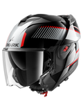 SHARK OXO SIEVE negro cromado plateado modular Casco