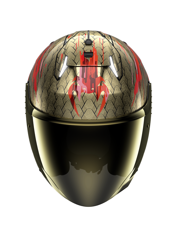 Shark SKWAL i3 JET Venum Casco Negro Rojo Dorado