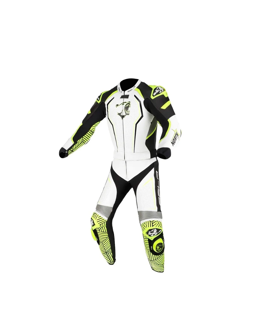 BELA - Mono 2 PC North Star Negro/Blanco/Amarillo Fluor - SECURTEX MOTOR S.L (t/a MaximoMoto)