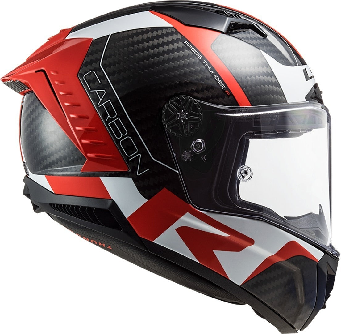 LS2 FF805 THUNDER C RACING1 GL.RED WHITE - SECURTEX MOTOR S.L (t/a MaximoMoto)
