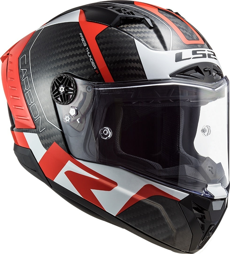 LS2 FF805 THUNDER C RACING1 GL.RED WHITE - SECURTEX MOTOR S.L (t/a MaximoMoto)