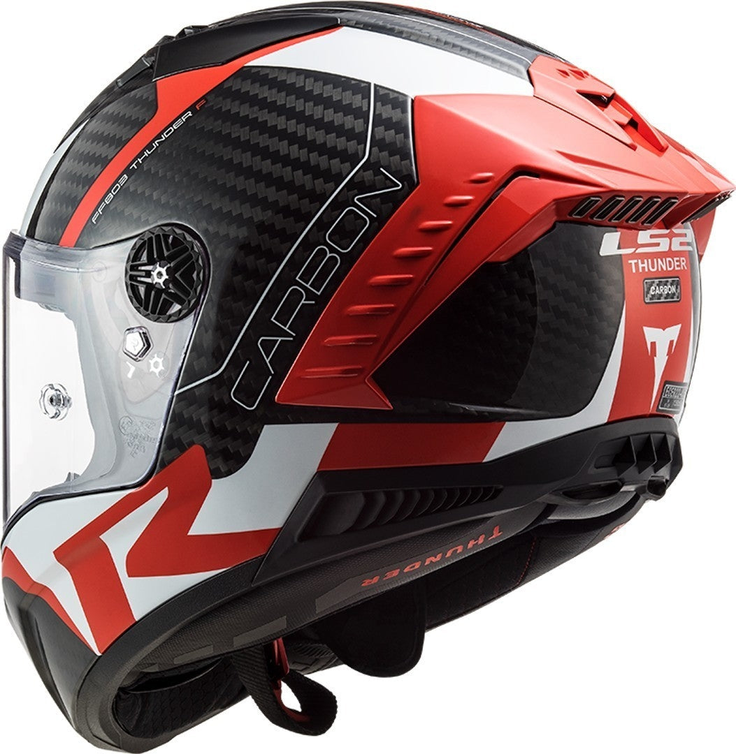 LS2 FF805 THUNDER C RACING1 GL.RED WHITE - SECURTEX MOTOR S.L (t/a MaximoMoto)