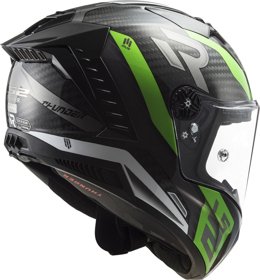 LS2 FF805 THUNDER C SUPRA FLUO GREEN WHITE - SECURTEX MOTOR S.L (t/a MaximoMoto)