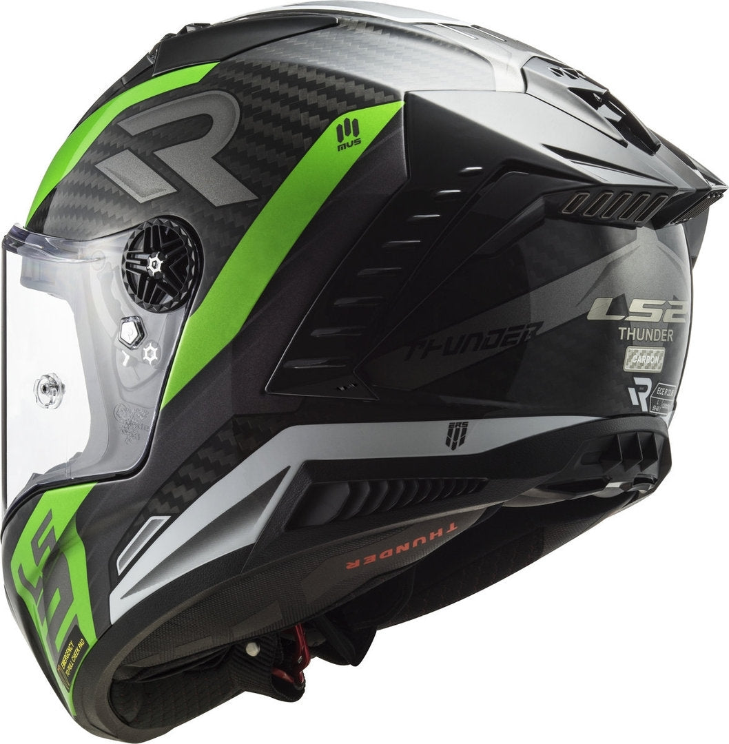 LS2 FF805 THUNDER C SUPRA FLUO GREEN WHITE - SECURTEX MOTOR S.L (t/a MaximoMoto)