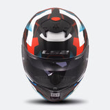 LS2 FF808 STREAM II MIKA CASCO DE MOTO BLANCO AZUL ROJO